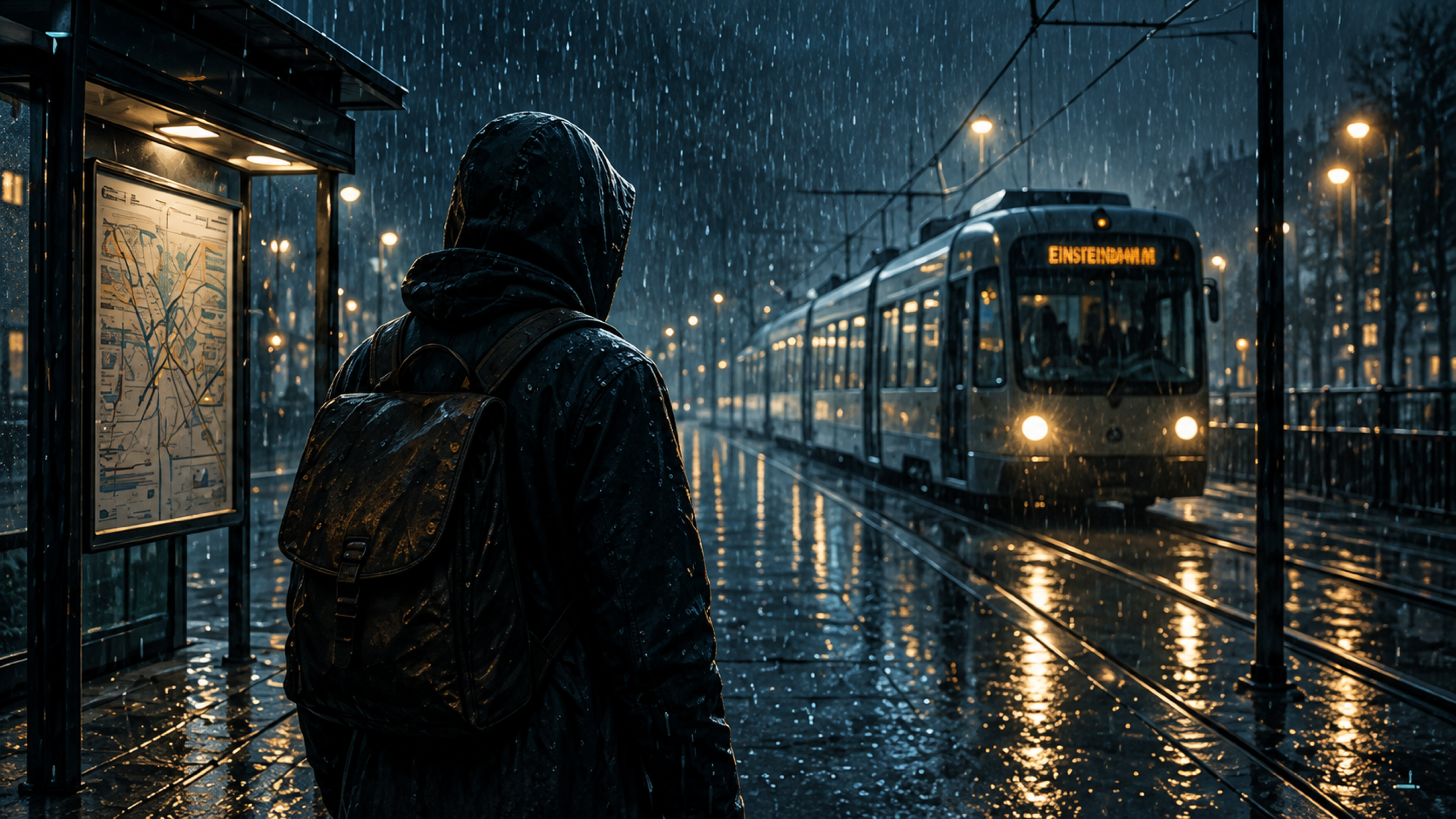 Starting frame for Rainy tram